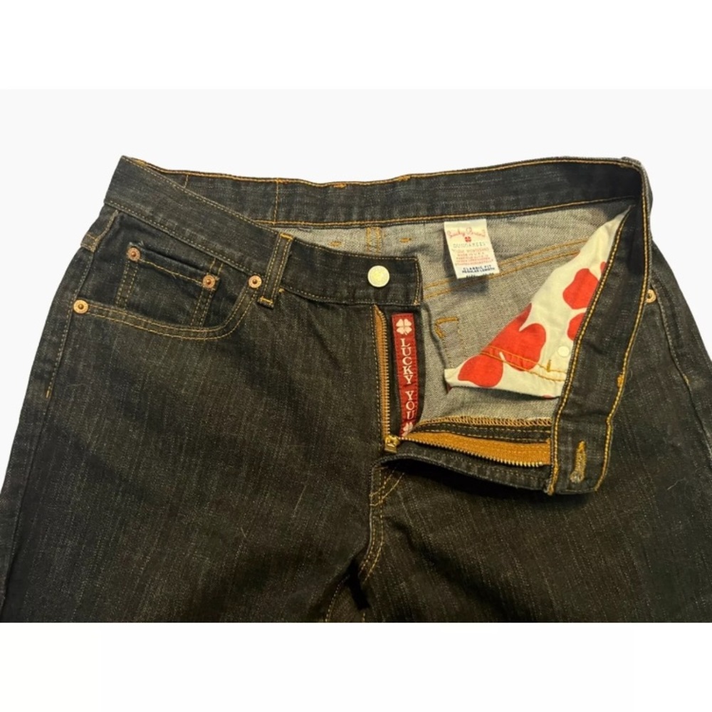 Lucky Brand Indigo Classic Denim Cut off Jeans shorts with Vibrant Lining